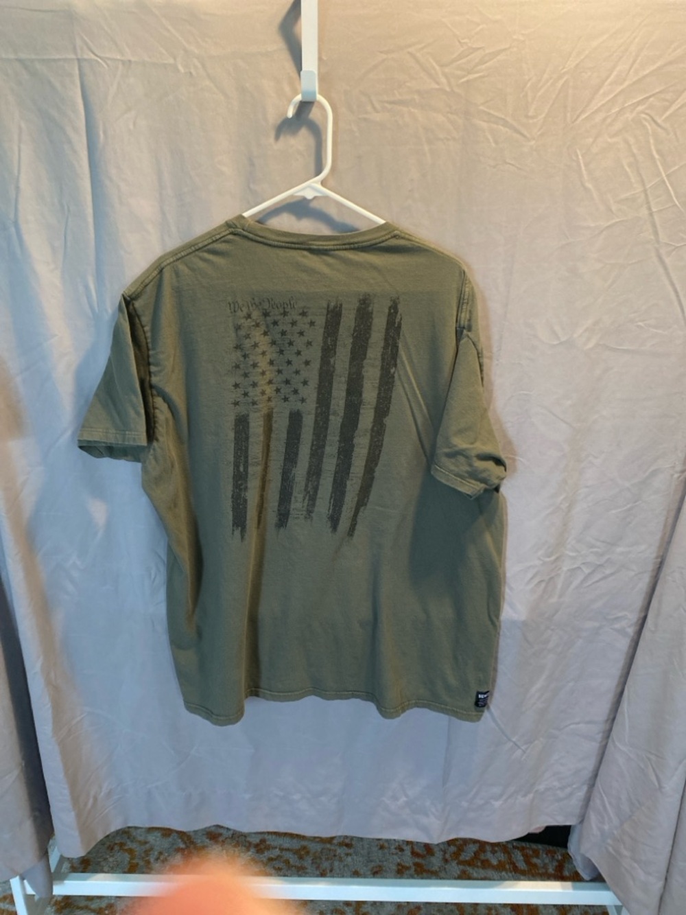 Men's Olive Short Sleeve Graphic Crew T-Shirt - Picture 6 of 7